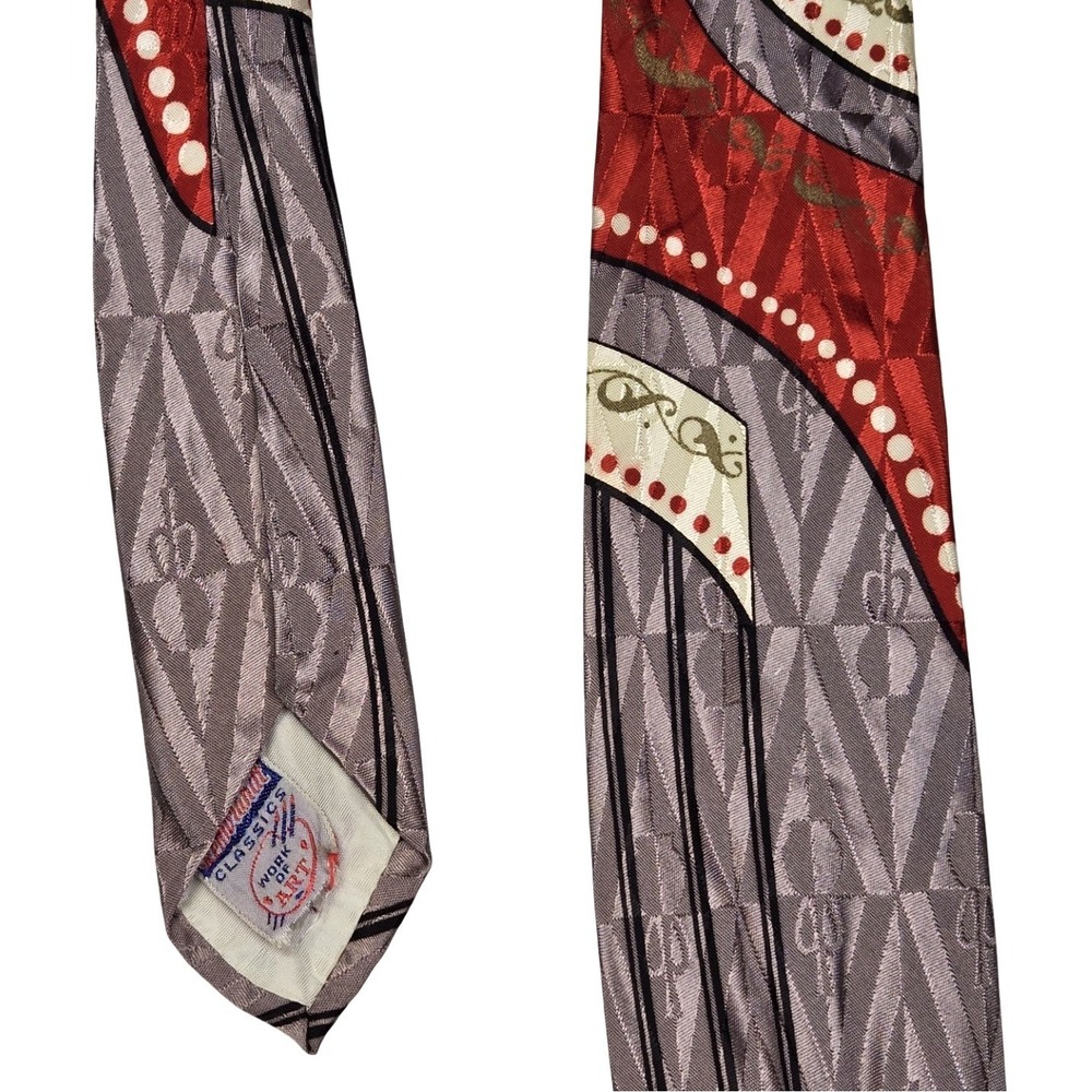 Rembrandt Classics Tie Geometric Abstract Silk Vintage 50s Mad Man MCM Atomic